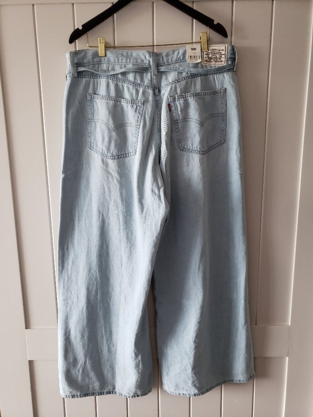 NWT - Levi's Premium XL Baggy Straight Linen + Denim Women's Jeans Size 33 x 31 - Picture 9 of 11